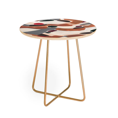 Laura Fedorowicz Gingerbread Geometric Round Side Table