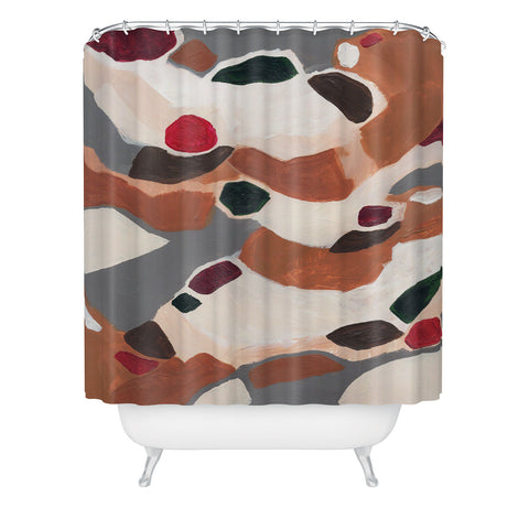 Laura Fedorowicz Gingerbread Geometric Shower Curtain