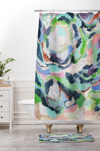 Laura Fedorowicz Grace Laced Shower Curtain And Mat