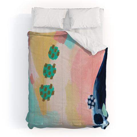 Laura Fedorowicz Happy is Contagious Comforter