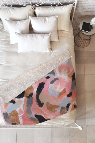 Laura Fedorowicz Honey Bees Fleece Throw Blanket