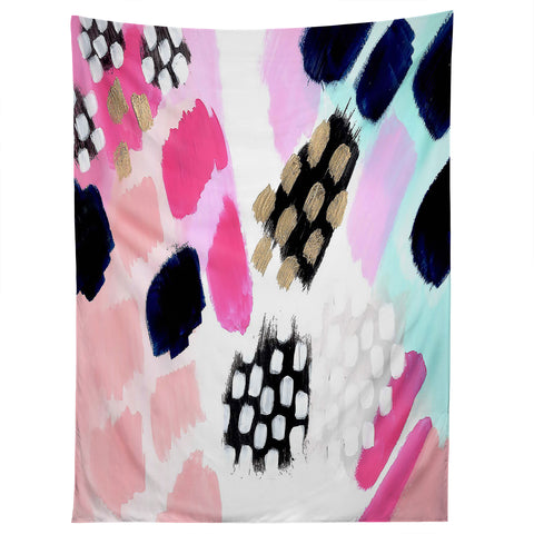 Laura Fedorowicz Hot Pink Abstract Tapestry