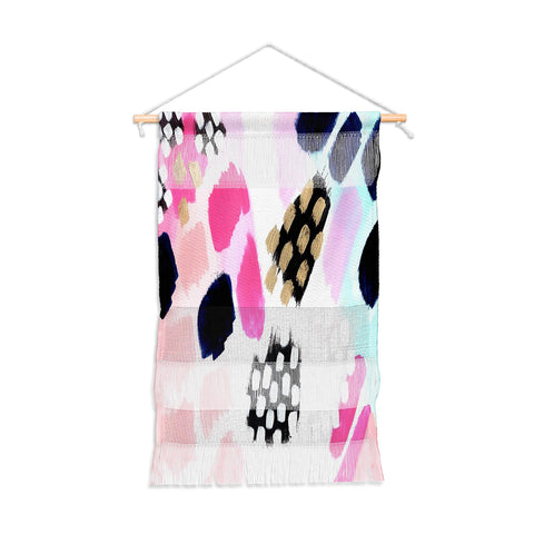 Laura Fedorowicz Hot Pink Abstract Wall Hanging Portrait