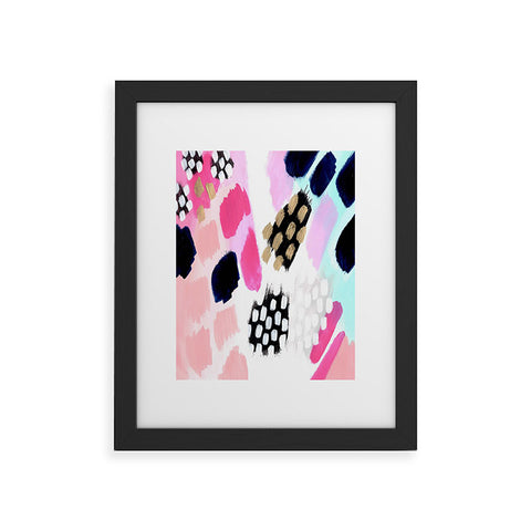 Laura Fedorowicz Hot Pink Abstract Framed Art Print