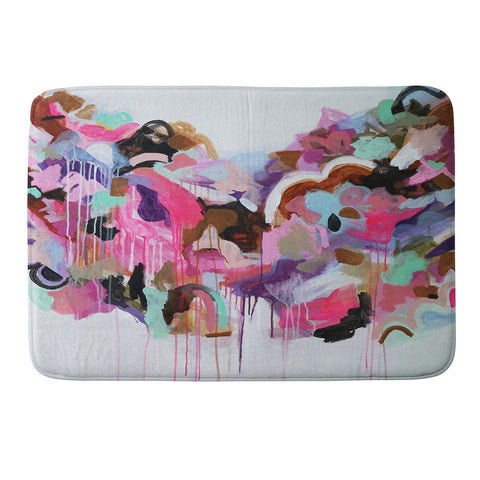 Laura Fedorowicz I Love the Flamingos Memory Foam Bath Mat