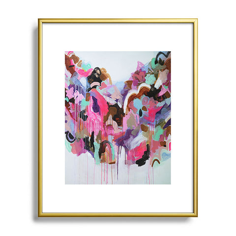 Laura Fedorowicz I Love the Flamingos Metal Framed Art Print