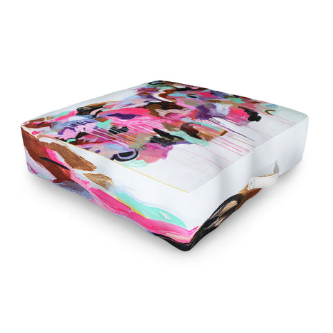 Laura Fedorowicz I Love the Flamingos Outdoor Floor Cushion