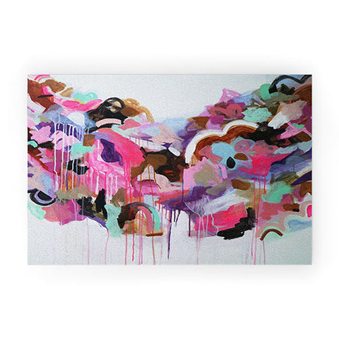 Laura Fedorowicz I Love the Flamingos Welcome Mat