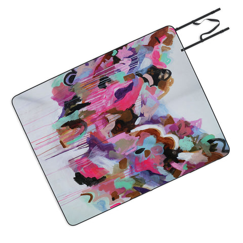 Laura Fedorowicz I Love the Flamingos Picnic Blanket