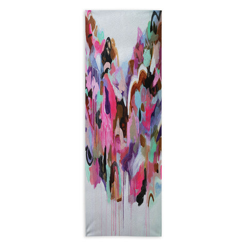 Laura Fedorowicz I Love the Flamingos Yoga Towel