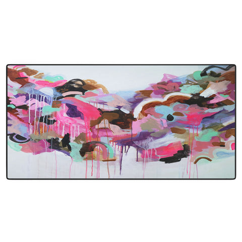 Laura Fedorowicz I Love the Flamingos Desk Mat