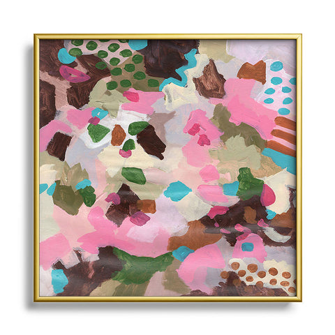 Laura Fedorowicz Ice Cream Sundae Metal Square Framed Art Print