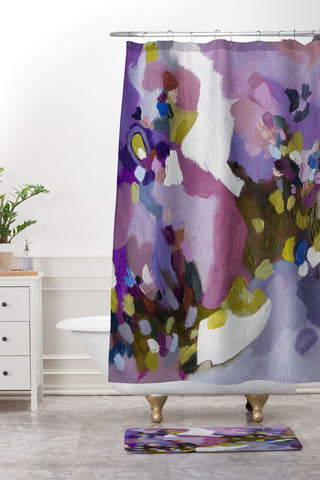 Laura Fedorowicz In the Wind Abstract Shower Curtain And Mat
