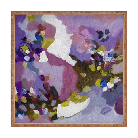 Laura Fedorowicz In the Wind Abstract Square Tray