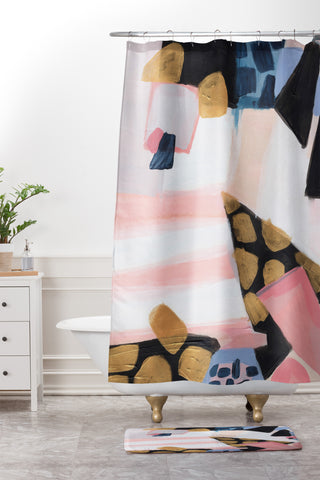 Laura Fedorowicz Is it that Easy Shower Curtain And Mat