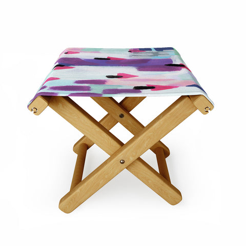 Laura Fedorowicz Just Gems Abstract Folding Stool