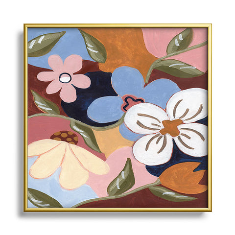 Laura Fedorowicz Like the Flowers Need the Rain Square Metal Framed Art Print