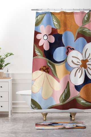 Laura Fedorowicz Like the Flowers Need the Rain Shower Curtain And Mat