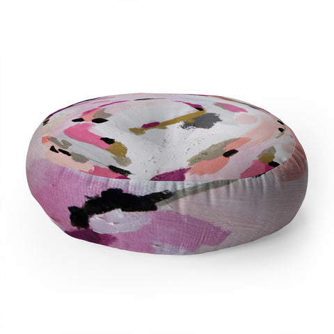 Laura Fedorowicz Lipstick Abstract Floor Pillow Round