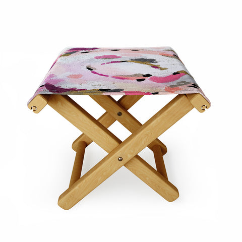 Laura Fedorowicz Lipstick Abstract Folding Stool