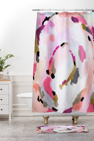Laura Fedorowicz Lipstick Abstract Shower Curtain And Mat