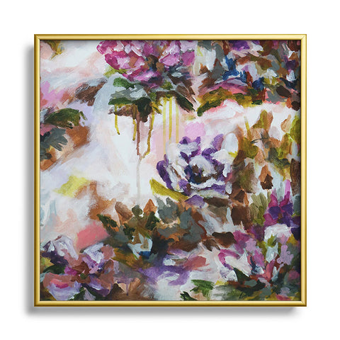 Laura Fedorowicz Lotus Flower Abstract One Metal Square Framed Art Print