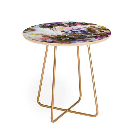 Laura Fedorowicz Lotus Flower Abstract One Round Side Table