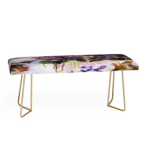Laura Fedorowicz Lotus Flower Abstract Two Bench