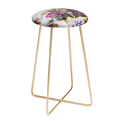 Laura Fedorowicz Lotus Flower Abstract Two Counter Stool