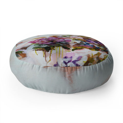 Laura Fedorowicz Lotus Flower Abstract Two Floor Pillow Round