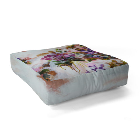 Laura Fedorowicz Lotus Flower Abstract Two Floor Pillow Square