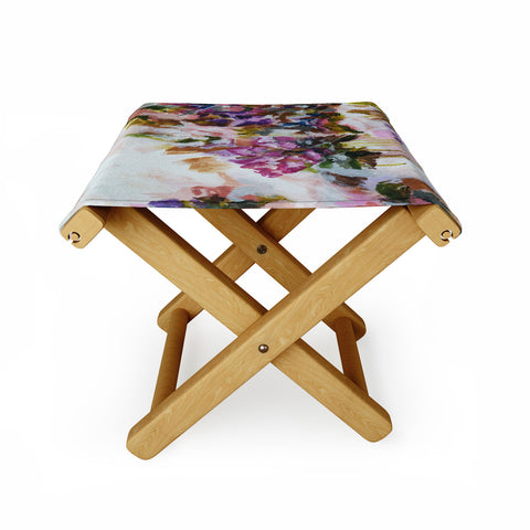 Laura Fedorowicz Lotus Flower Abstract Two Folding Stool