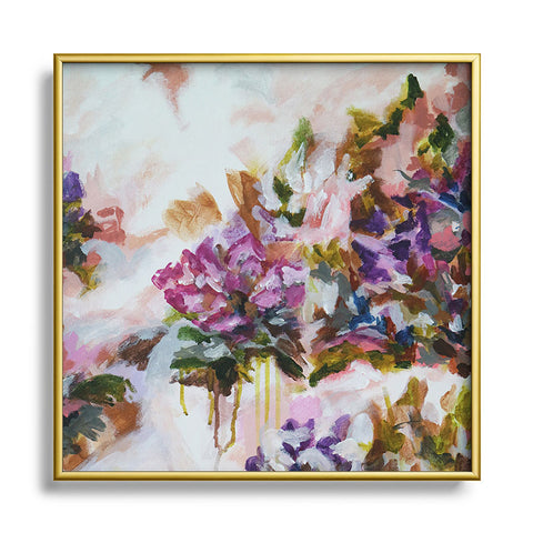 Laura Fedorowicz Lotus Flower Abstract Two Metal Square Framed Art Print