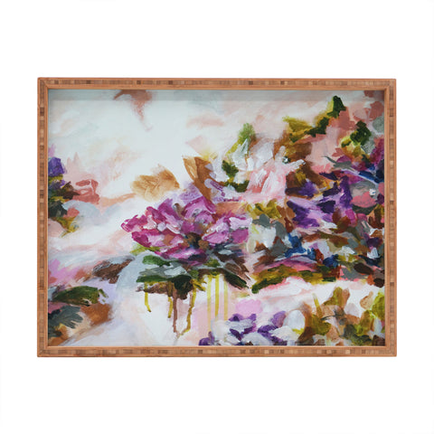 Laura Fedorowicz Lotus Flower Abstract Two Rectangular Tray
