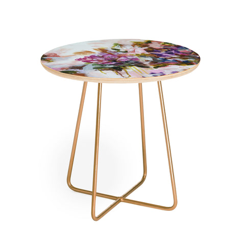 Laura Fedorowicz Lotus Flower Abstract Two Round Side Table