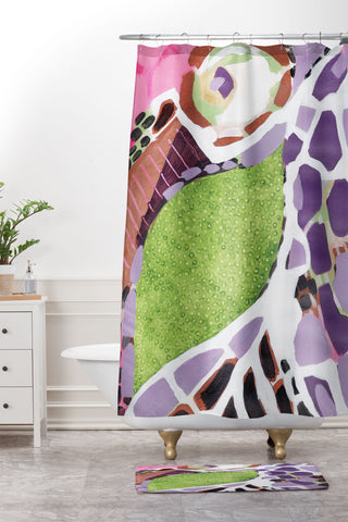 Laura Fedorowicz On Repeat Shower Curtain And Mat