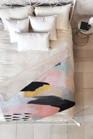 Laura Fedorowicz One Way Fleece Throw Blanket