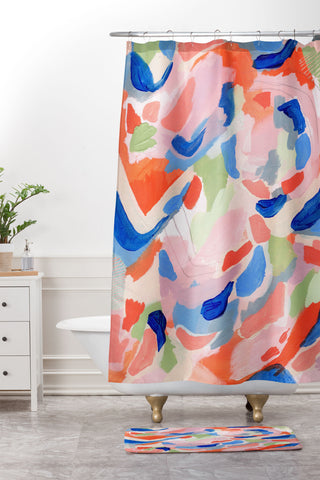 Laura Fedorowicz Orchard Breeze Shower Curtain And Mat