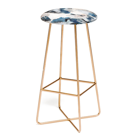 Laura Fedorowicz Parchment Abstract One Bar Stool