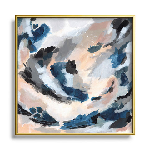 Laura Fedorowicz Parchment Abstract One Metal Square Framed Art Print