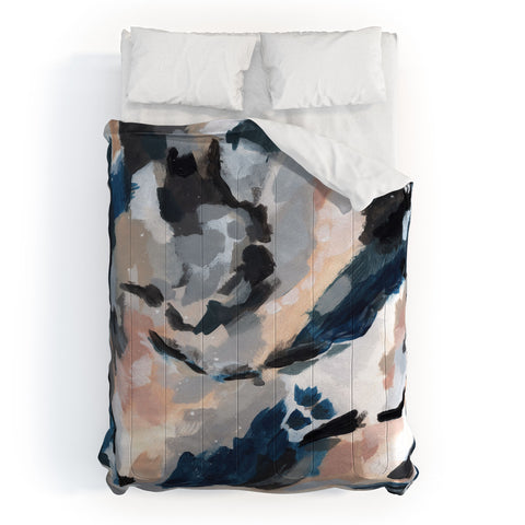 Laura Fedorowicz Parchment Abstract Three Comforter
