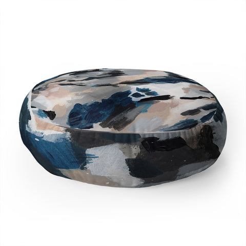 Laura Fedorowicz Parchment Abstract Three Floor Pillow Round