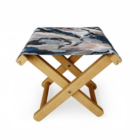 Laura Fedorowicz Parchment Abstract Three Folding Stool