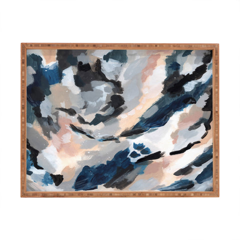 Laura Fedorowicz Parchment Abstract Three Rectangular Tray