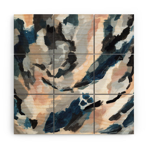Laura Fedorowicz Parchment Abstract Three Wood Wall Mural