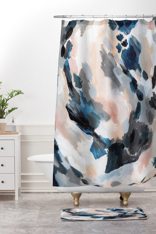 Laura Fedorowicz Parchment Abstract Two Shower Curtain And Mat