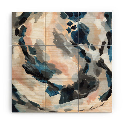 Laura Fedorowicz Parchment Abstract Two Wood Wall Mural