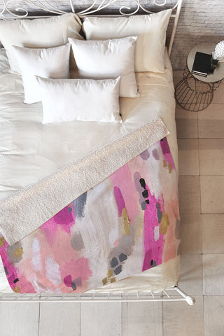 Laura Fedorowicz Party Pattern Fleece Throw Blanket