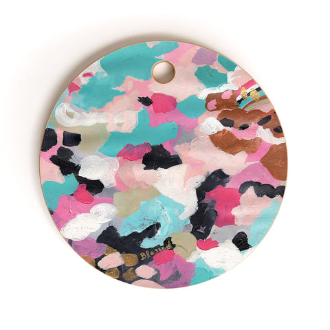 Laura Fedorowicz Pastel Dream Abstract Cutting Board Round