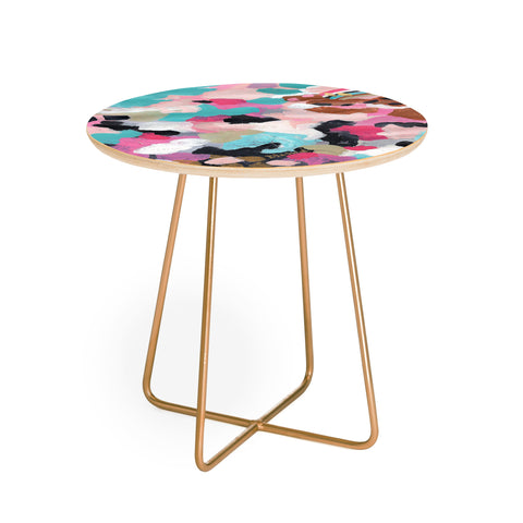 Laura Fedorowicz Pastel Dream Abstract Round Side Table